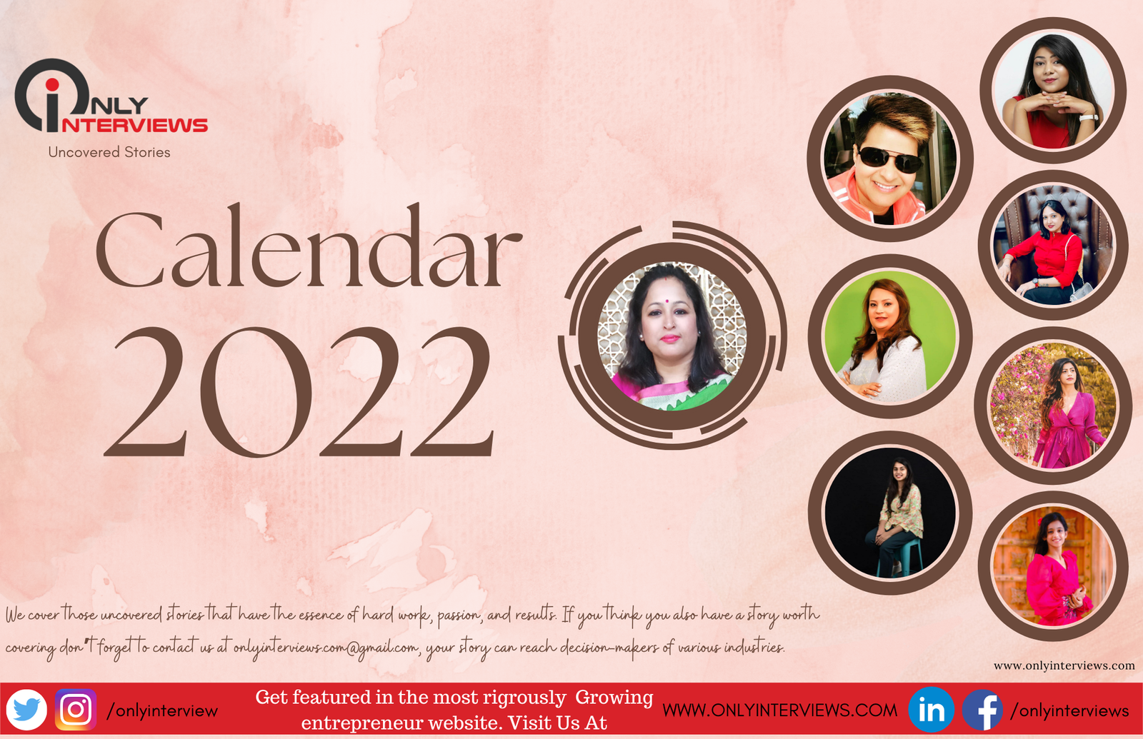 Cover Page Onlyinterviews Calendar 2022