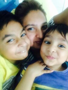 Madhu yadav with children