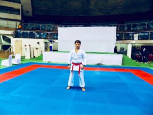 vicky kumar yadav on karate mat