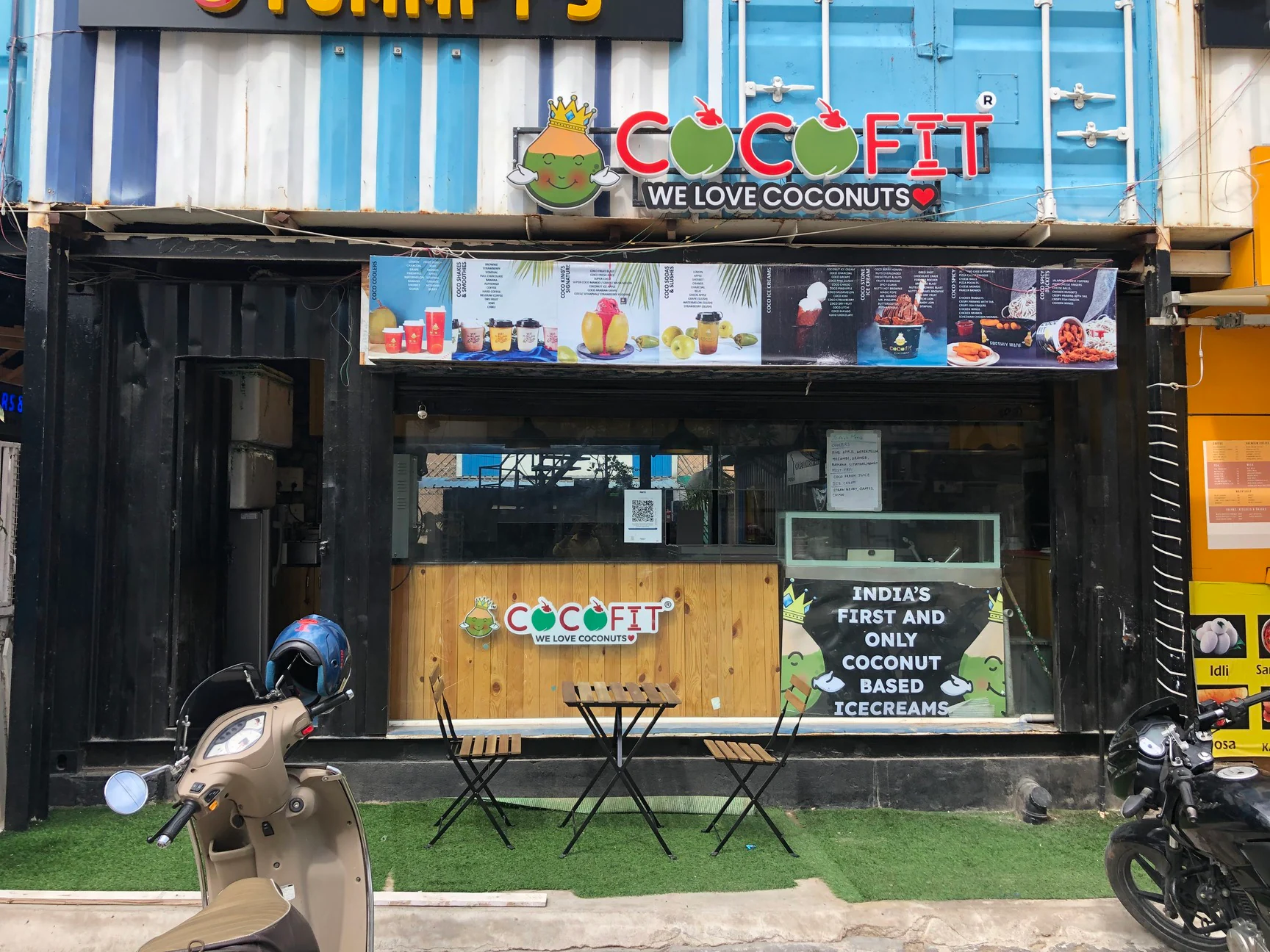 Cocofit storefront redefining coconut beverages in India with a modern QSR model.